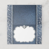 Carte De Placement Denim et diamant (Extérieur déplié)