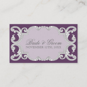 Carte De Placement Dentelle à goutte d'encre, Plum pourpre Siège de t