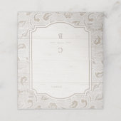 Carte De Placement Dentelle blanche bois mariage campagnard rustique (Extérieur déplié)