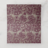 Carte De Placement Dentelle et fleurs de Bourgogne rustique (Intérieur déplié)