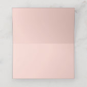 Carte De Placement des fleurs d'aquarelle rose poussiéreuses et chic (Intérieur déplié)