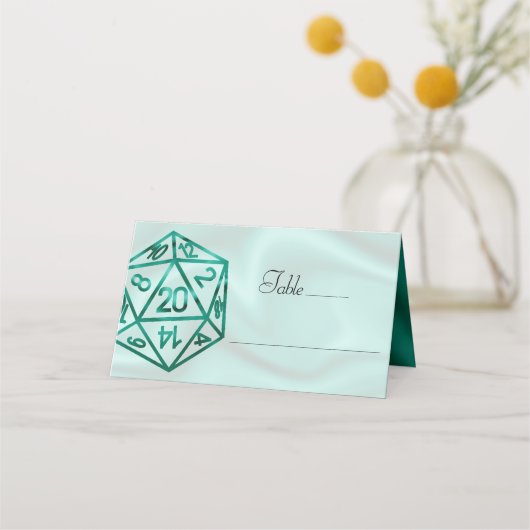 Carte De Placement Dés RPG | Emerald Imaginaire Tabletop Retro Gamer (Devant)