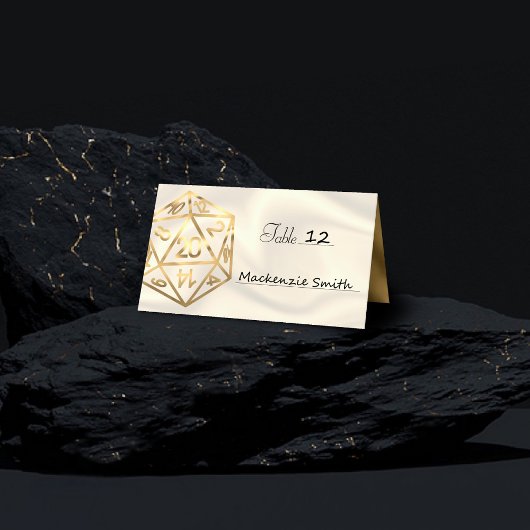 Carte De Placement Dés RPG | Gold Imaginaire Retro Tabletop PnP Gamer