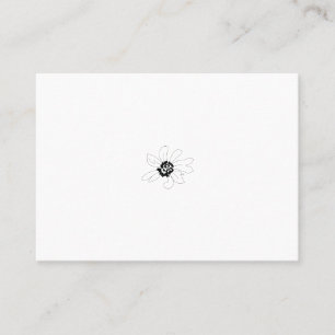 Carte De Placement Design de marguerite africain blanc presque noir