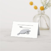 Carte De Placement Dessin vintage Manate (Dos)