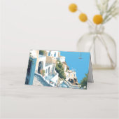 Carte De Placement Destination Grèce Mariage Santorin (Dos)