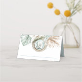 Carte De Placement Destination Plage Mariage Tropical Lieu Cadre (Devant)