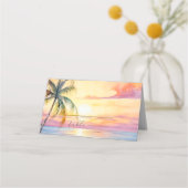 Carte De Placement Destination Sunset Beach Wedding (Devant)