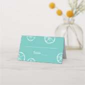 Carte De Placement Destination tropicale sable dollars thème mariage (Dos)