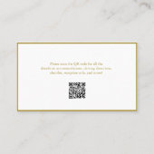 Carte De Placement Détails de mariage code QR Floral Chinoisorie (Dos)