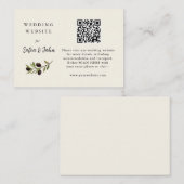 Carte De Placement Détails du Mariage de la branche Olive rustique av (Devant / Derrière)