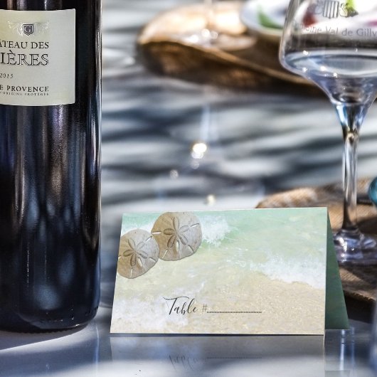 Carte De Placement Deux Dollars des Sables Présentoir Numéro de Table