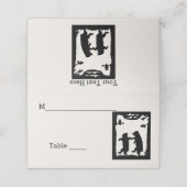 Carte De Placement Deux Ours Noirs Dansant Sous Les Arbres Chouette B (Extérieur déplié)