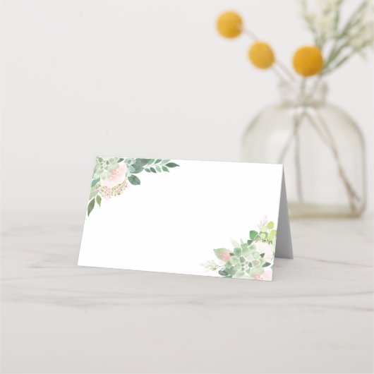 Carte De Placement DEVON Fard Floral Végétal Succulent (Dos)