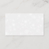 Carte De Placement Diamante Snowflake & Blue Ribbon Mariage d'hiver (Dos)