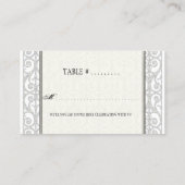 Carte De Placement Diamants et dentelle, Monogramme Mariage Siège (Dos)