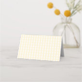 Carte De Placement Dindon Ridicule Gingham Jaune Genre Neutre (Dos)