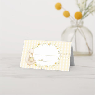 Carte De Placement Dindon Ridicule Gingham Jaune Genre Neutre
