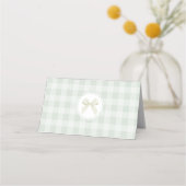 Carte De Placement Dindon Ridicule Sage Gingham Neutre de Genre (Dos)