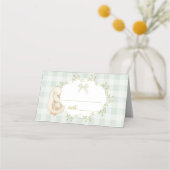 Carte De Placement Dindon Ridicule Sage Gingham Neutre de Genre (Devant)