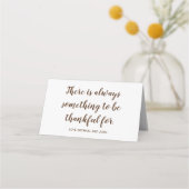 Carte De Placement Dîner Bon thanksgiving Citrouille (Dos)