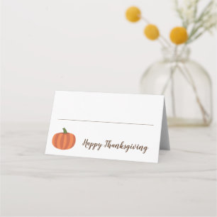 Carte De Placement Dîner Bon thanksgiving Citrouille