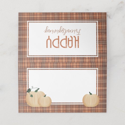 Carte De Placement Dîner Confortable Flannel Friendly (Extérieur déplié)