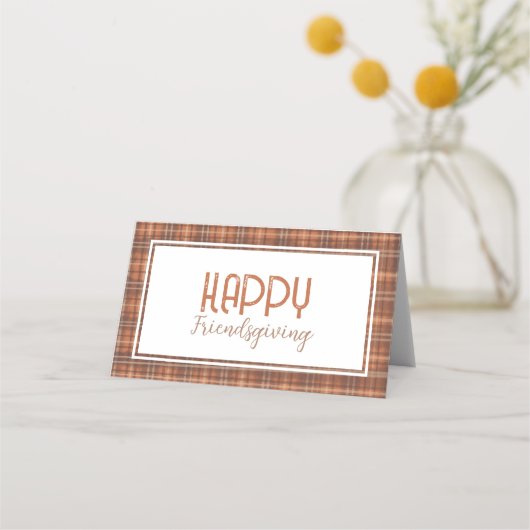 Carte De Placement Dîner Confortable Flannel Friendly (Dos)