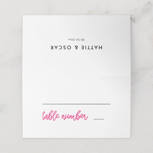 Carte De Placement Dîner de calligraphie moderne (Extérieur déplié)