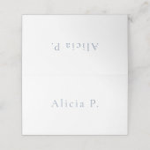 Carte De Placement Dîner Mariage Romance Moderne (Extérieur déplié)