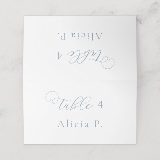 Carte De Placement Dîner Mariage Romance Moderne (Extérieur déplié)