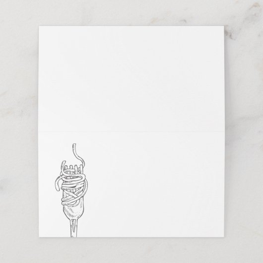 Carte De Placement Dîner Spaghetti (Extérieur déplié)