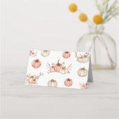 Carte De Placement Dîner Thanksgiving Lieu Carte Citrouille épices (Dos)