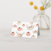 Carte De Placement Dîner Thanksgiving Lieu Carte Citrouille épices (Dos)