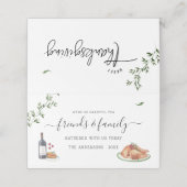 Carte De Placement Dîner Thanksgiving Russe Aquarelle Automne (Extérieur déplié)