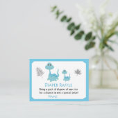 Carte De Placement Dinosaure bleu Raffle Billets (Debout devant)
