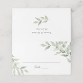 Carte De Placement Direction du congé d'olive de verdure Mariage du s (Extérieur déplié)