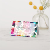 Carte De Placement Disposition de table de mariage avec des roses arc (Dos)