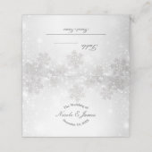 Carte De Placement Disposition des sièges de mariage d'hiver Flocons (Extérieur déplié)