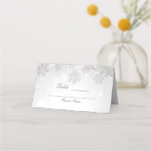 Carte De Placement Disposition des sièges de mariage d'hiver Flocons (Dos)