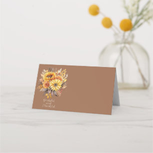 Carte De Placement Divertissement élégant de Thanksgiving
