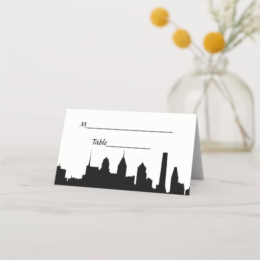 Carte De Placement do-it-yourself BG Philadelphi Skyline Silhouette C (Dos)