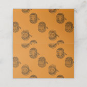 Carte De Placement Doodles d'Halloween boho zentangles citrouille Aut (Extérieur déplié)