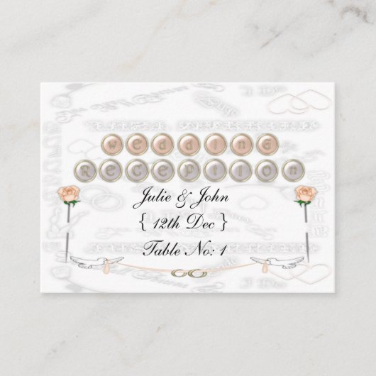 Carte De Placement Doses mariages (Devant)