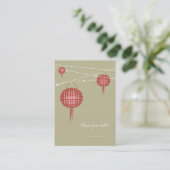 Carte De Placement Double Bonheur Red Lanterns Chic Mariage chinois (Debout devant)