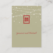 Carte De Placement Double Happy Fairy Lights Mariage Place Card (Dos)