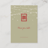 Carte De Placement Double Happy Fairy Lights Mariage Place Card (Devant)