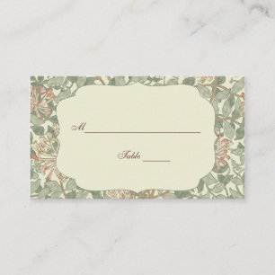 Carte De Placement Douce Chèvre Vintage William Morris Chèvrefeuille