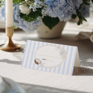 Carte De Placement Douce Fête de Mariage Côtière
