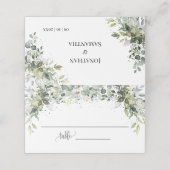 Carte De Placement Douche de mariage avec eucalyptus verdure Siège pl (Extérieur déplié)